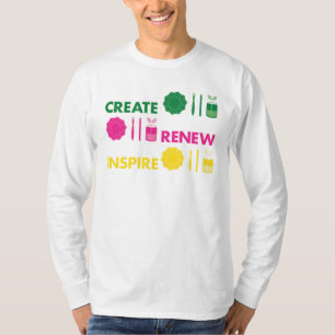 アーティスティックな春のクノロジーのロングスリーブTシャツ Tシャツ