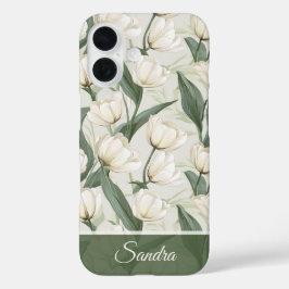 アーティスティックな母の日ギフトチューリップカスタム iPhone 16ケース