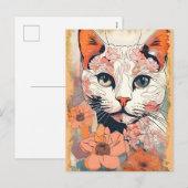 アーティスティックな猫 シーズンポストカード (正面/裏面)