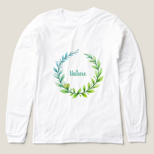 アーティスティックな花のガーランド トライブレンドＴシャツ (デザイン正面)