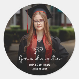 アーティスティックな落書き 卒業ステッカー 封筒シール ラウンドシール