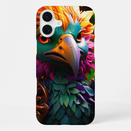 アーティスティックな鳥の携帯ケース iPhoneケース (裏面)