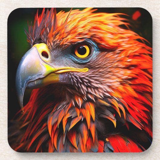 アーティスティックな鳥 コースター (正面)