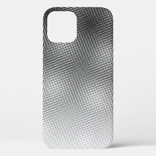 アーティスティックな黒と白のモアレ柄 Case-Mate iPhoneケース (裏面)