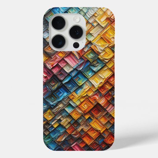 アーティスティックカラフルオイルペイントスクエアスマホケース Case-Mate iPhoneケース (裏面)