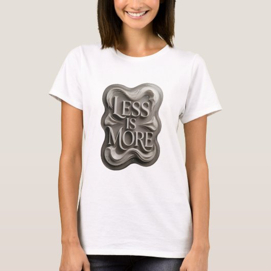 アーティスティックグレー LESS IS MORE Tシャツ (正面)