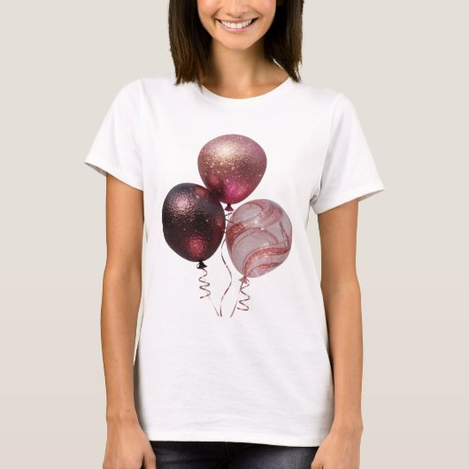 アーティスティックシルバーGLITTERY BALLOONS Tシャツ (正面)