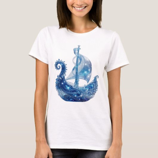 アーティスティックシルバーICE CRYSTAL SHIP Tシャツ (正面)