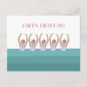アーティスティックスイマーズ | 水泳イラスト誕生日 ポストカード (正面)