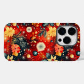 アーティスティックホリデー - 華やかな花とオーナメント Case-Mate iPhoneケース (裏面 (横))