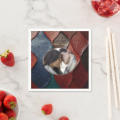 アーティスティックレザーテクスチャアート デザイン スタンダードカクテルナプキン (インサイチュ)