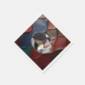 アーティスティックレザーテクスチャアート デザイン スタンダードカクテルナプキン (角)