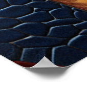 アーティスティックレザーテクスチャアート デザイン ポスター (角)