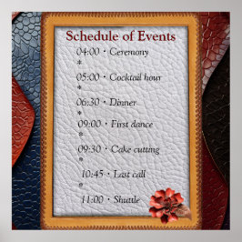 アーティスティックレザーテクスチャアート デザイン ポスター