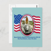 アーティスティック描写宇宙シャトルアトランティス ポストカード (正面/裏面)