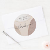 アーティスティック輝くジュエリーありがとうステッカー ラウンドシール (封筒)