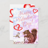 アーティスティック アニマル カラフル テキスト バレンタインデー カード (正面/裏面)