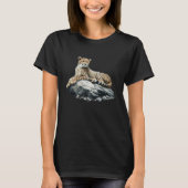 アーティスティック・ウォーターカラー・チーター Tシャツ (正面)