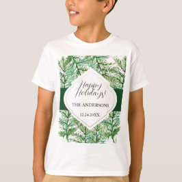 アーティスティック グリーン 水彩 森 Tシャツ