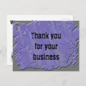 アーティスティック サンクス フォー ユア ビジネス カスタマー ポストカード (正面/裏面)
