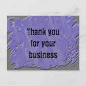 アーティスティック サンクス フォー ユア ビジネス カスタマー ポストカード (正面)