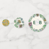 アーティスティック スカンディ フローラル ブライダル シャワー テーブル コンフェッティ (裏面)