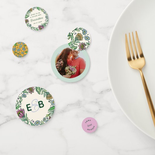 アーティスティック スカンディ フローラル ブライダル シャワー テーブル コンフェッティ (グループ)