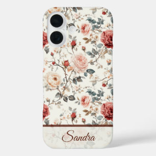 アーティスティック バレンタインデー ギフト ローズ 名前 iPhone 16ケース