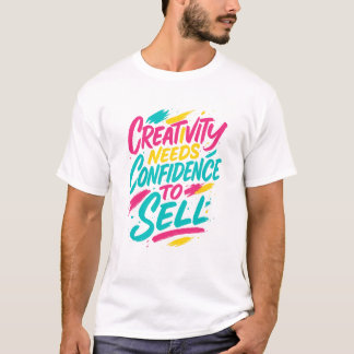 アーティスティック・ブラッシュレタリングTシャツ Tシャツ