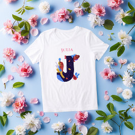 アーティスティック・モノグラム - Jのイニシャル バースデーギフト トライブレンドTシャツ