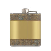 アーティスティック ヴィンテージ デザイン フォト おじいちゃん フラスク (裏面)