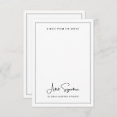 アーティストからカスタム署名ノートを追加 サンキューカード (正面/裏面)