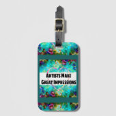 アーティストがインプレッションを素晴らし行う ラゲッジタグ (正面縦)