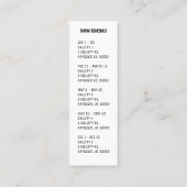 アーティストがスケジュールカードを表示 コーリングカード (裏面)