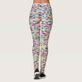 アーティストがデザインしたタイツ、フルレングス、ハッピーなカラー レギンス (裏面)