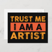 アーティストとしての私を信頼する ポストカード (正面/裏面)