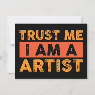 アーティストとしての私を信頼する ポストカード