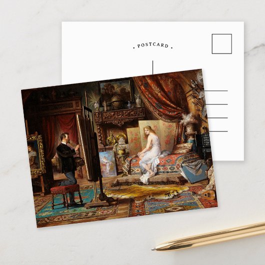 アーティストと彼のモデル | カール・シュウェニンガー、ジュニア。 ポストカード