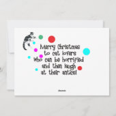 アーティストによるおもしろい・クリスマスカードを欲しがる猫たち シーズンカード (裏面)