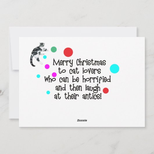 アーティストによるおもしろい・クリスマスカードを欲しがる猫たち シーズンカード (裏面)
