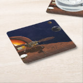 アーティストによるインサイトランダーの表現。 スクエアペーパーコースター (アングル)