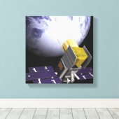 アーティストによる氷・雲の概念 キャンバスプリント (インサイチュ (ウッドフロア))