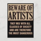 アーティストに気を付けて… ポストカード (正面)