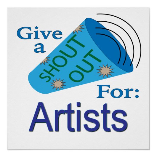 アーティストのために大声で叫ぶ ポスター (正面)