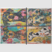 アーティストのために犬をテーマにしたジャンクジャーナルの背景1 薄葉紙 (正面)