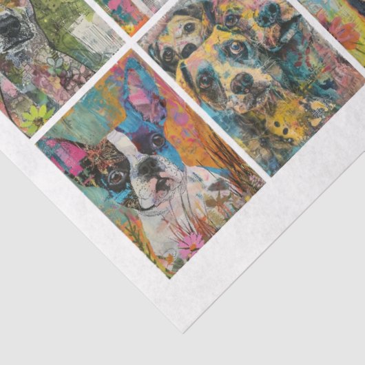 アーティストのために犬をテーマにしたジャンクジャーナルEphemera 薄葉紙 (詳細)