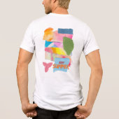 アーティストのための抽象的な水彩アートTシャツ トライブレンドTシャツ (裏面)