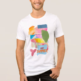 アーティストのための抽象的な水彩アートTシャツ トライブレンドＴシャツ