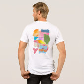 アーティストのための抽象的な水彩アートTシャツ トライブレンドTシャツ (裏面全面)