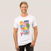 アーティストのための抽象的な水彩アートTシャツ トライブレンドTシャツ (正面全面)